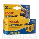 Kodak Ultramax 400-35mm 24 (Pack 3 rollos)
