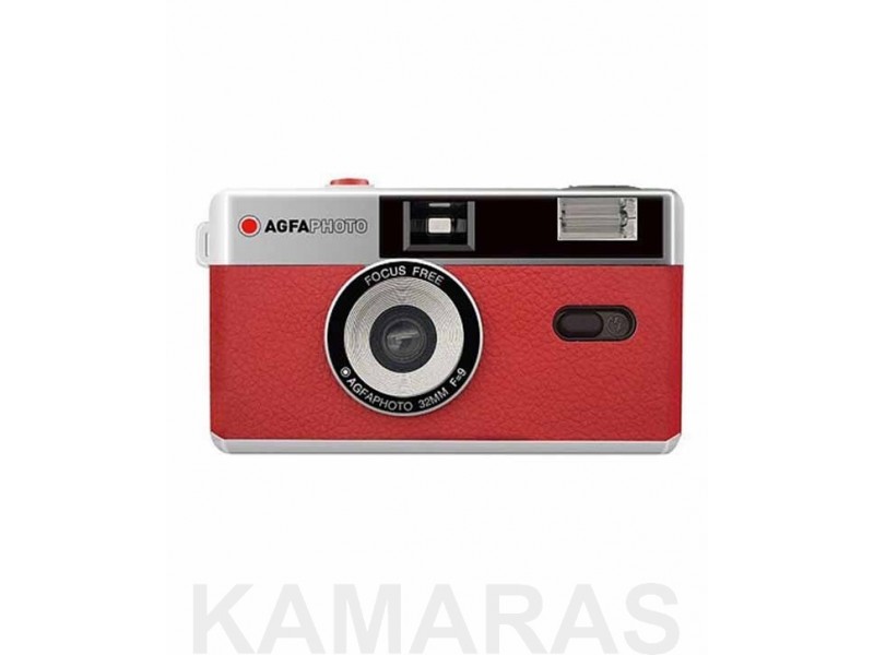AgfaPhoto cámara analógica 35mm reutilizable Roja - kamaras.com